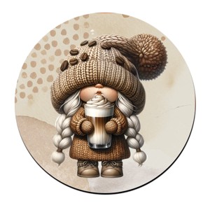 Cappucino kávés manó lány mintás bögre alátét, , , MESKA