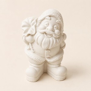 Mikulás (batyus) kerámiapor figura – natúr vagy festett, Otthon & Életmód, Dekoráció, Dekoratív figurák és szobrok, Gipszöntés, Festett tárgyak, A batyus Mikulás kedves, részletgazdag kerámiapor figura, amely önálló díszként és különféle téli, ..., MESKA