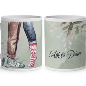 Névvel kérhető - Forró szívek, hideg lábak mintás bögre, Otthon & Életmód, Konyhafelszerelés, tálalás, Tálalás, Bögre & Csésze, , MESKA