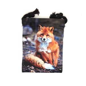Róka mintás szütyő � textil ajándéktasak 13x18 cm - Meska.hu