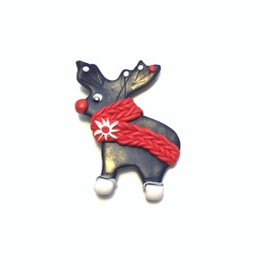 Rénszarvas kitűző, Karácsony, Karácsonyi ruházat, Karácsonyi ruha kiegészítők, Ékszerkészítés, MESKA