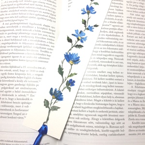 Búzavirág akvarell festmény könyvjelző - könyv & zene - könyvjelző - Meska.hu