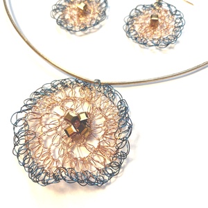 Rosegold kékkel - Meska.hu