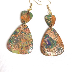 Rosegold modern fülbevaló, Ékszer, Fülbevaló, Lógó fülbevaló, Ékszerkészítés, MESKA