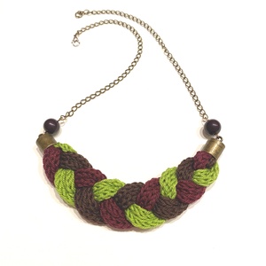 Kivi-barna-lila - ékszer - nyaklánc - medál nélküli nyaklánc - Meska.hu