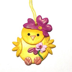 Csibe húsvéti dísz - Meska.hu