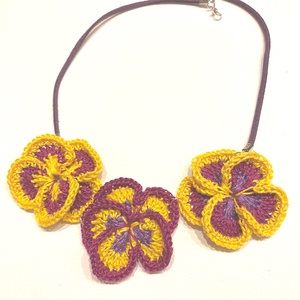 Árvácskák nyaklánc, Ékszer, Nyaklánc, Statement nyaklánc, Horgolás, MESKA