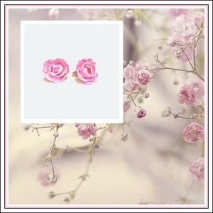 Bazsarózsa , Ékszer, Fülbevaló, Pötty fülbevaló, Ékszerkészítés, MESKA