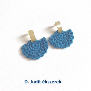 Valami kék, Ékszer, Fülbevaló, Lógó fülbevaló, Ékszerkészítés, Horgolás, MESKA