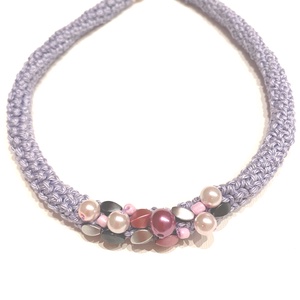 Lilaakác - ékszer - nyaklánc - gyöngyös nyaklánc - Meska.hu