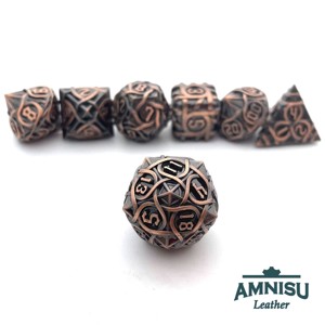 Fekete - réz mintás fém kockaszett - játék & sport - szerepjáték - Meska.hu