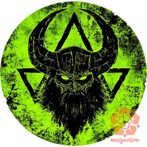 Foszforeszkáló viking v3 férfi póló - ruha & divat - férfi ruha - póló - Meska.hu