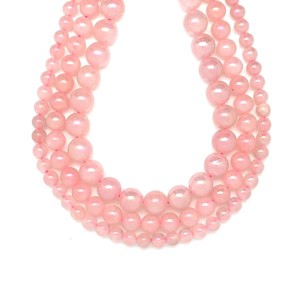 Rózsakvarc aura golyó 8-9mm  ékszerkészítő alapanyag (füzér), Kellékek & szerszámok, Ásvány alapanyag, Ásványfüzér, , MESKA