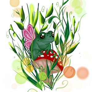 Mesebeli béka, Művészet, Grafika & Illusztráció, Digitális, , MESKA
