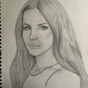 Lana Del Rey  portré ceruzával - művészet - grafika & illusztráció - ceruzarajz - Meska.hu