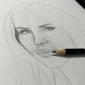 Lana Del Rey  portré ceruzával - művészet - grafika & illusztráció - ceruzarajz - Meska.hu
