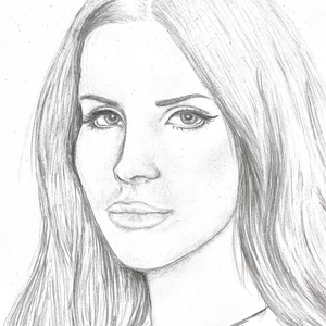 Lana Del Rey  portré ceruzával - Meska.hu