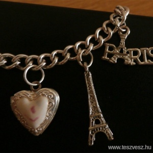 Csajos bizsu karkötő charmokkal PÁRIZS stílusában -  - Meska.hu