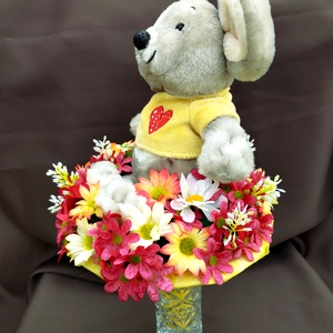 Saját készítésű egyedi egeres ballagási csokor, örök csokor - otthon & életmód - dekoráció - virágdísz és tartó - csokor & virágdísz - Meska.hu