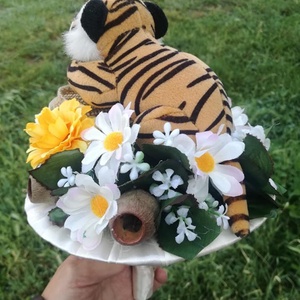Saját készítésű egyedi tigrises óvodai ballagási csokor, örök csokor - otthon & életmód - dekoráció - virágdísz és tartó - csokor & virágdísz - Meska.hu