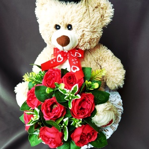  Óriás 30 cm-es macis Ballagási Csokor  - otthon & életmód - dekoráció - virágdísz és tartó - csokor & virágdísz - Meska.hu