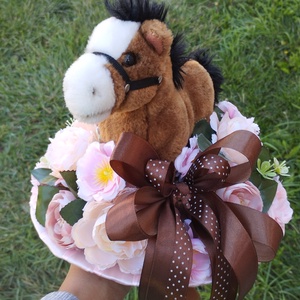 Egyedi lovas ballagási csokor - otthon & életmód - dekoráció - virágdísz és tartó - csokor & virágdísz - Meska.hu