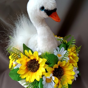 Egyedi hattyús  ballagási csokor, örök csokor - otthon & életmód - dekoráció - virágdísz és tartó - csokor & virágdísz - Meska.hu