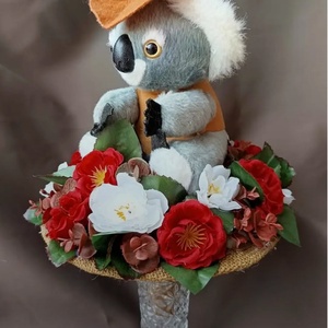 Egyedi koalás ovis ballagási csokor örök csokor - otthon & életmód - virágdekoráció - virágok - virágcsokor - Meska.hu