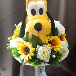 Egyedi Disney pluto ballagási csokor örök csokor - otthon & életmód - virágdekoráció - virágok - virágcsokor - Meska.hu