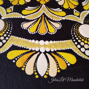 30x30 cm-es egyedi feszített vászonra kézzel festett akril pontozott mandala, spirituális ajándék - otthon & életmód - dekoráció - spiritualitás - mandala - Meska.hu