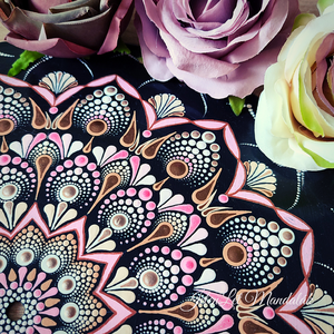 Egyedi kézzel festett újrahasznosított 30 cm átmérőjű bakelit hanglemez mandala - otthon & életmód - dekoráció - spiritualitás - mandala - Meska.hu