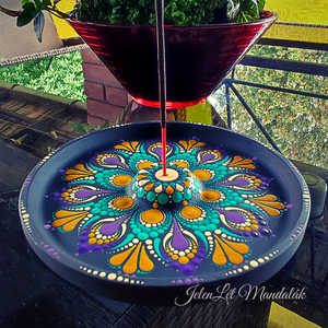 Kézzel készített mandala mintás füstölő tartó - otthon & életmód - dekoráció - spiritualitás - füstölő és füstölőtartó - Meska.hu