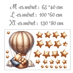 Maci léghajóval - falmatrica saját névvel - otthon & életmód - babaszoba, gyerekszoba - gyerekszoba falmatrica - Meska.hu