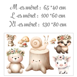 Cuki erdei állatok - falmatrica saját névvel - otthon & életmód - babaszoba, gyerekszoba - gyerekszoba falmatrica - Meska.hu