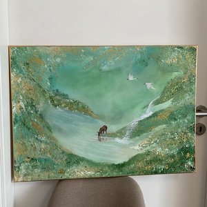 Emerald Haven (Eladva), Művészet, Festmény, Akril, Festészet, MESKA