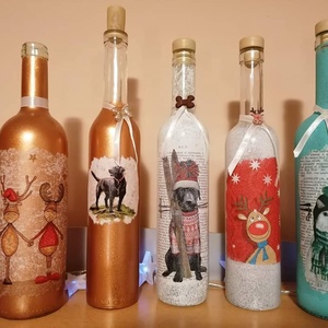 Festett boros üvegek  - Meska.hu