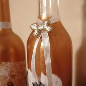 Festett boros üvegek  - otthon & életmód - konyhafelszerelés, tálalás - tálalás - boros poharak, szettek - Meska.hu