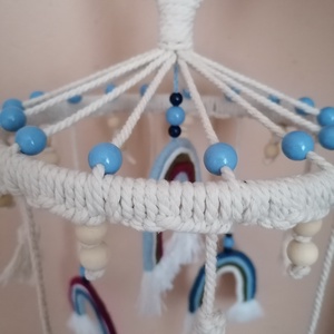 Kiságy fölé szivárvány forgó  - játék & sport - 3 éves kor alattiaknak - kiságyforgó - Meska.hu