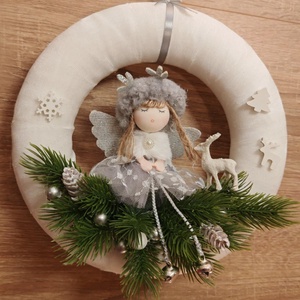 Karácsonyi ajtódísz - Meska.hu