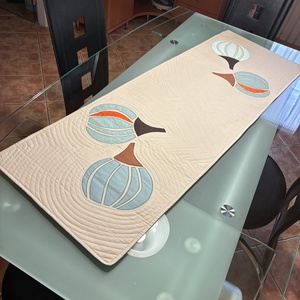 Őszi terítő,  tökös terítő - otthon & életmód - dekoráció - halloween - halloweeni asztaldísz - Meska.hu