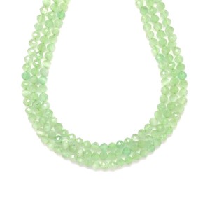 Üveg mona lisa fazettált szin zöld golyó 4mm ékszerkészítő alapanyag (füzér), Kellékek & szerszámok, Ásvány alapanyag, Ásványfüzér, , MESKA