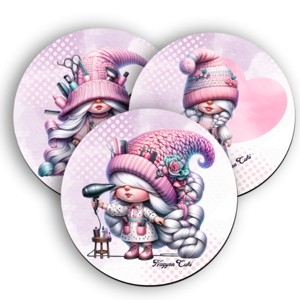 3 db cuki fodrász manós kör alakú alátét szett (#47), , , MESKA