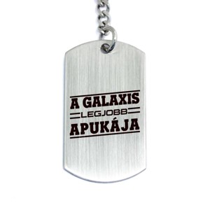 A galaxis legjobb apukája acél medálos kulcstartó, Táska & Tok, Kulcstartó & Táskadísz, Kulcstartó, , MESKA