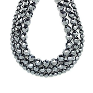 Szilícium fazettált golyó 6-7mm ékszerkészítő alapanyag (füzér), Kellékek & szerszámok, Ásvány alapanyag, Ásványfüzér, , MESKA