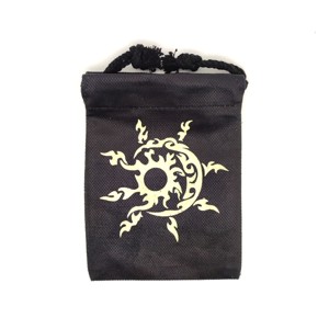Ezüst napkorong mintás szütyő � textil ajándéktasak 13x18 cm - Meska.hu
