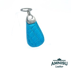 Türkizkék lakk krokkómintás csepp alakú swarovski köves kulcstartó H6020 - táska & tok - kulcstartó & táskadísz - kulcstartó - Meska.hu