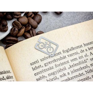 Bicaj oldaljelölő acél könyvjelző, Könyv & Zene, Könyvjelző, , MESKA