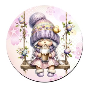 Kávézós Húsvéti manólány bögre alátét, , , MESKA