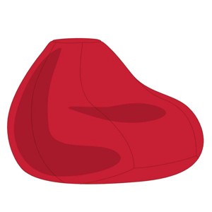 Piros XXL Babzsákfotel Huzat, , , MESKA