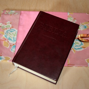 Biblia borító füllel  - otthon & életmód - vallás - kereszt - Meska.hu